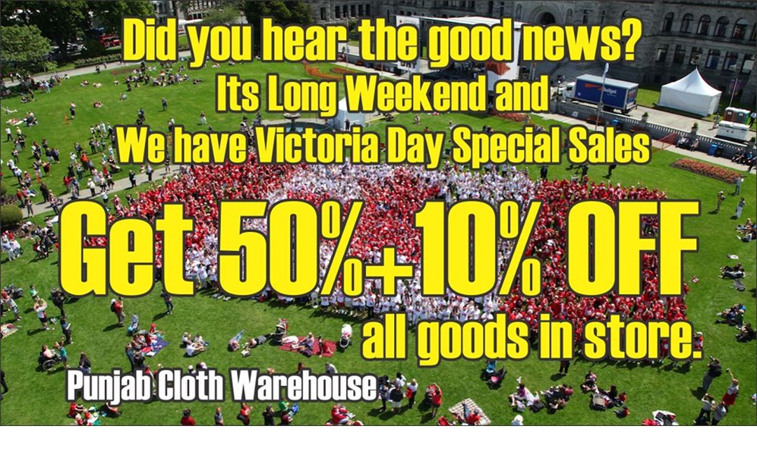 Long Weekend and Victoria Day Sale