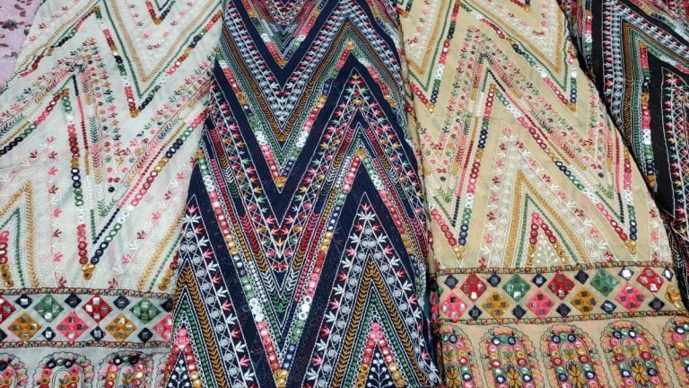 Multi Color Work, unstitched cloth, Punjab Cloth Warehouse, Surrey, BC