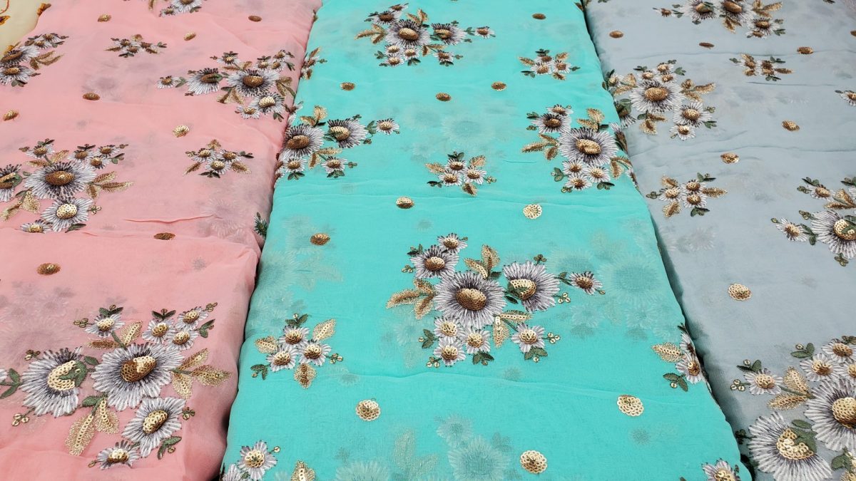 Light Color Fabric, Georgette - unstitched cloth, Punjab Cloth Warehouse, Surrey, BC