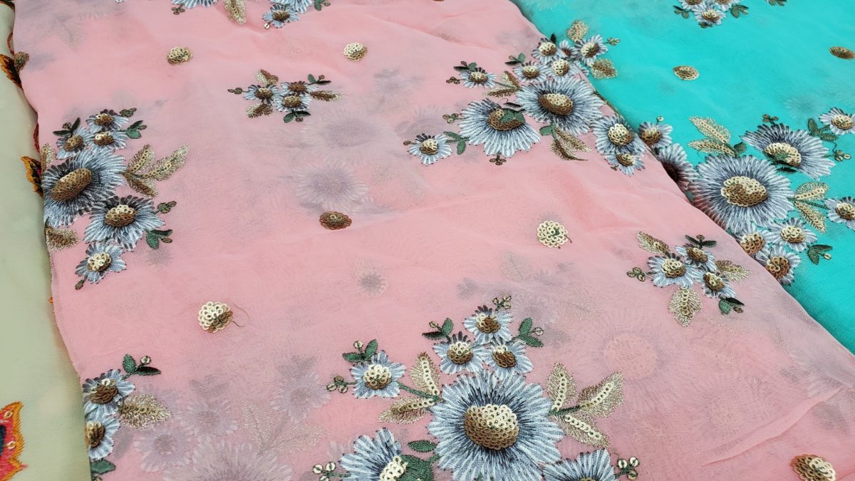 Light Pink Fabric, Georgette - unstitched cloth, Punjab Cloth Warehouse, Surrey, BC