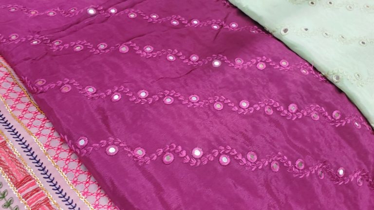 Hot Pink Suit Fabric - unstitched cloth, Punjab Cloth Warehouse, Surrey, BC